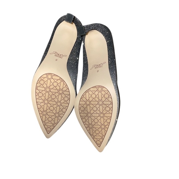 Jewel Badgley Mischka sparkly silver Ombre heels pumps 9 - Picture 3 of 4